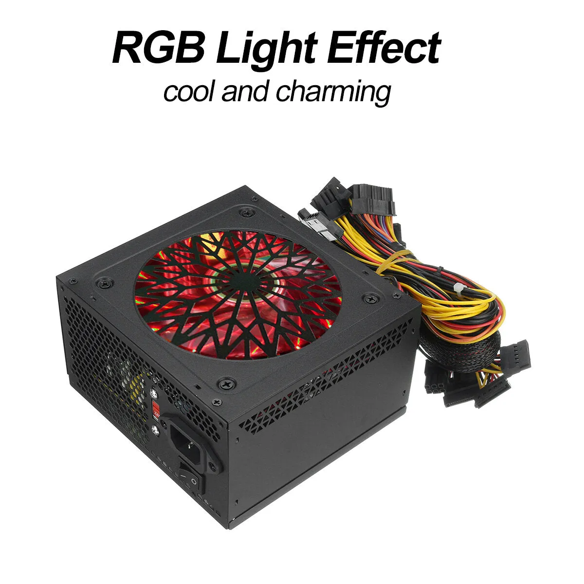 1000W PSU PC Power Supply with Passive RGB 12cm Fan and ATX/PCI-E/SATA PFC - Unit Quiet ATX PCI-E SATA