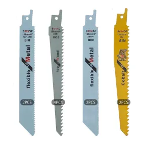 10Pcs Reciprocating Saw Blades Set Saber Saw Blade Combo Wood Metal Cutting High Speed Steel DIY Tools Power Tool Accessories
