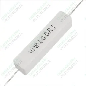 10Watt 10 Ohm Ceramic Cement Resistor - High Power, Fixed 5% Tolerance
