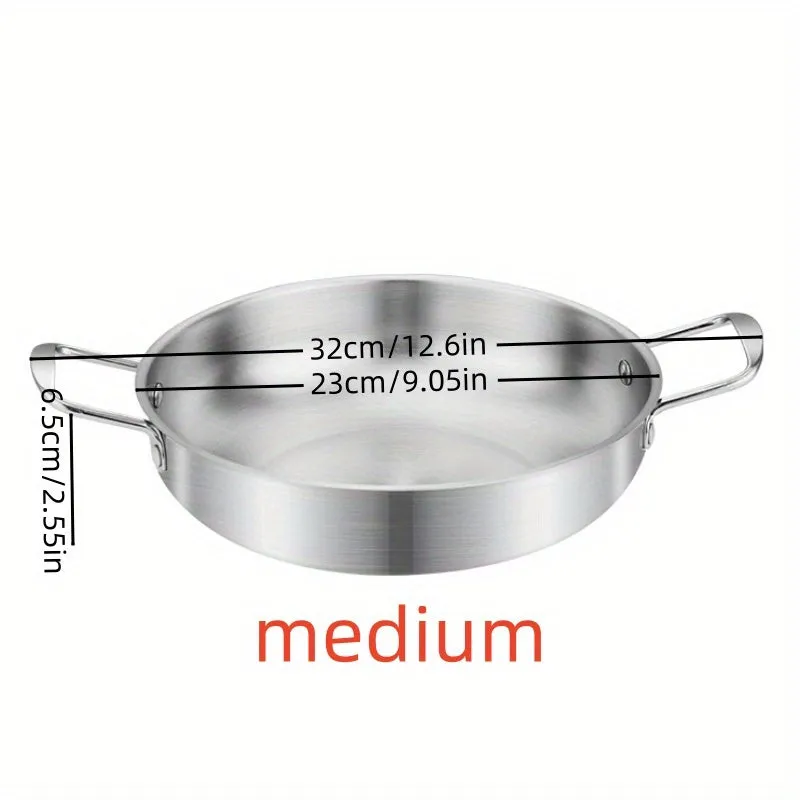 1pc, Golden Pot, Korean Ramen Pot, Stainless Steel Soup Pan, Golden Ramen Bowl, Seafood Pan, Household Electromagnetic Stove Instant Noodles Hot Pot Bowl, Kitchen Supplies, Cookware