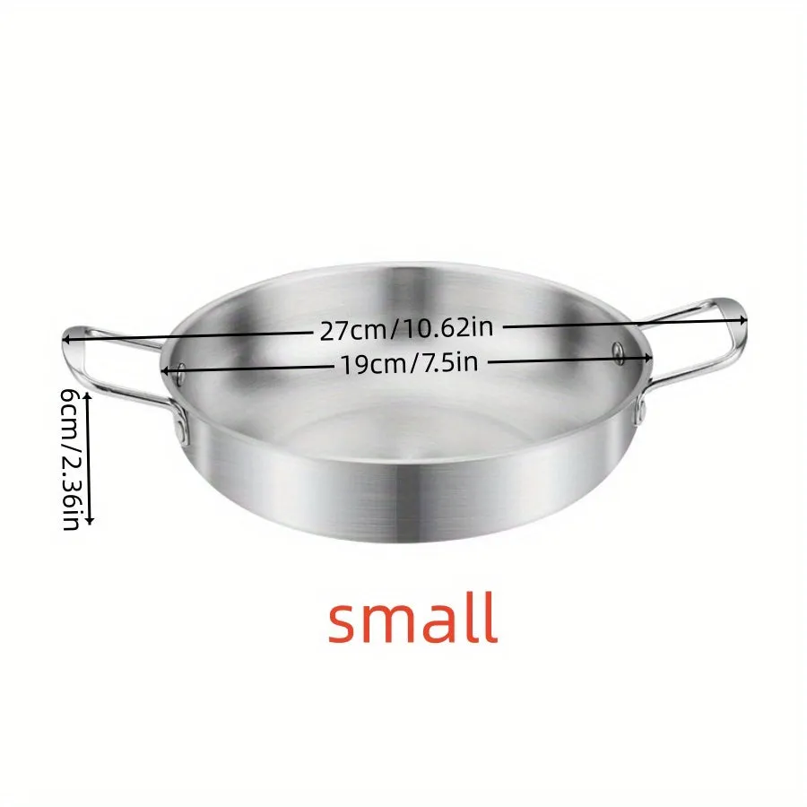 1pc, Golden Pot, Korean Ramen Pot, Stainless Steel Soup Pan, Golden Ramen Bowl, Seafood Pan, Household Electromagnetic Stove Instant Noodles Hot Pot Bowl, Kitchen Supplies, Cookware