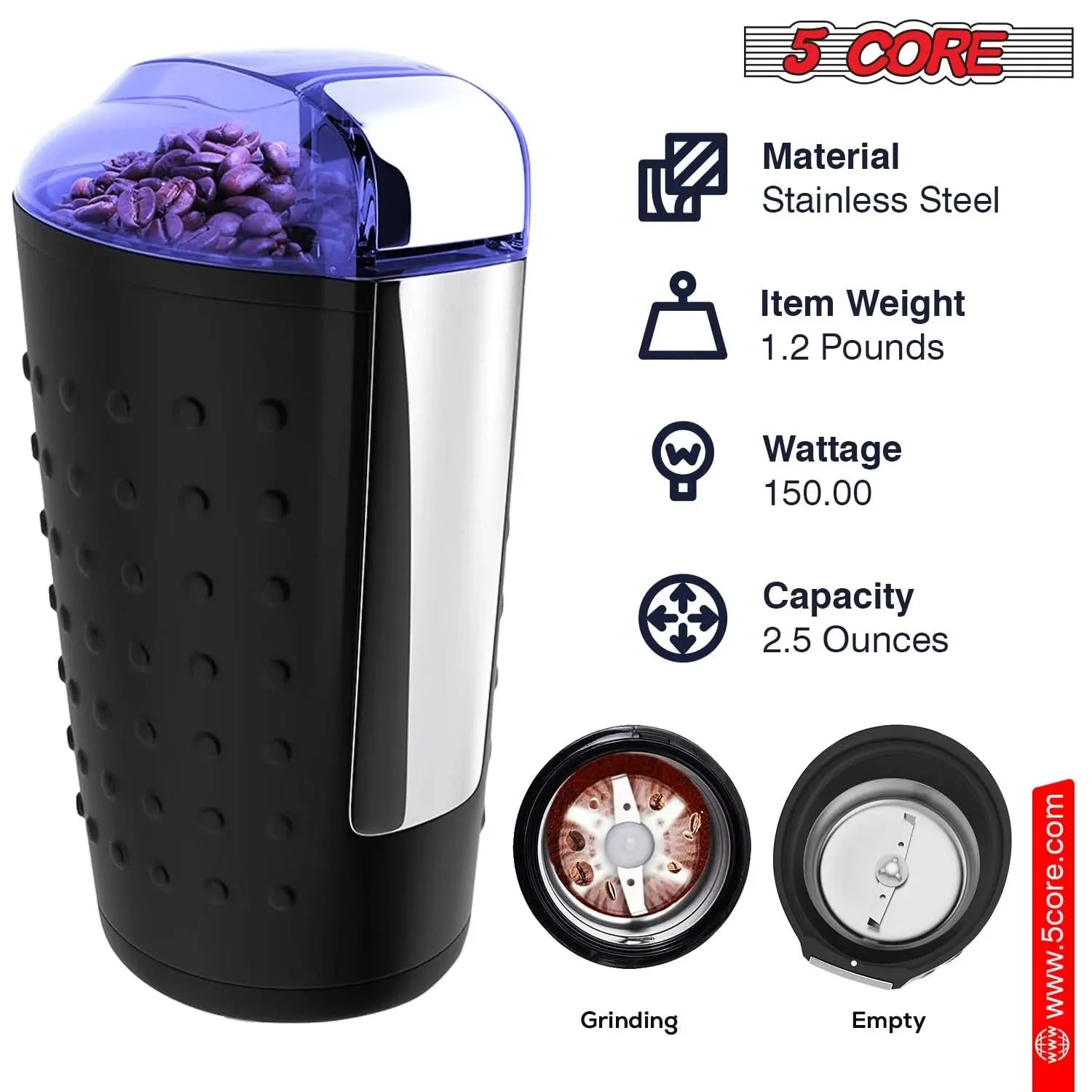 5Core Coffee Grinder 85 Gram Capacity