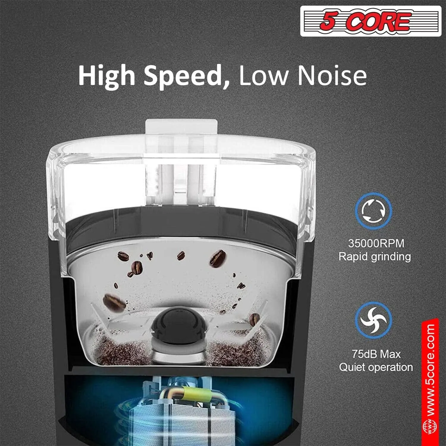 5Core Coffee Grinder 85 Gram Capacity