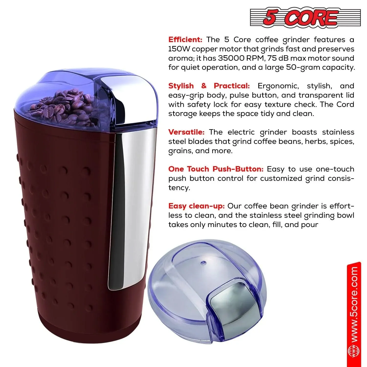 5Core Coffee Grinder 85 Gram Capacity