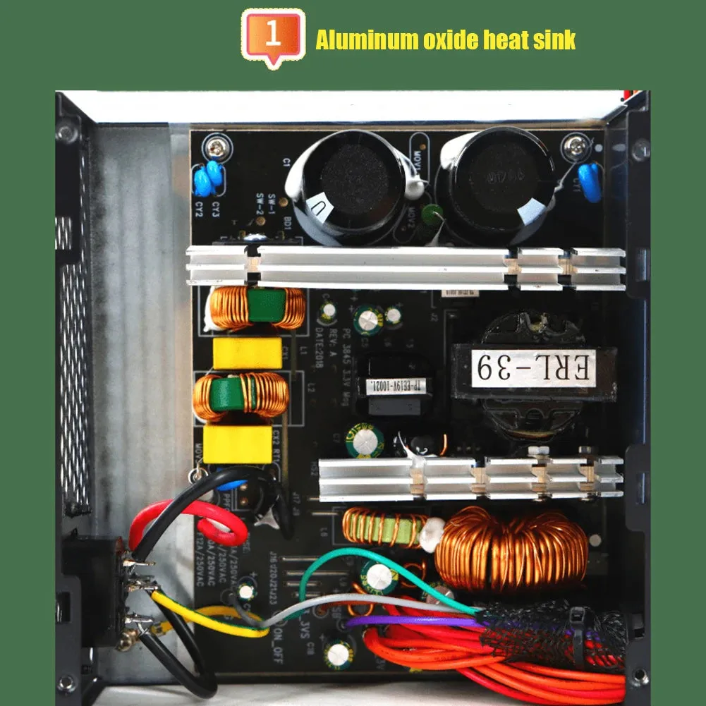 800W ATX Power Supply 110-264V PC Power Supply Module PSU CPU Port 2 4 4Pin 6SATA Graphics Card 6 2Pin to 6 2Pin for Desktop PC