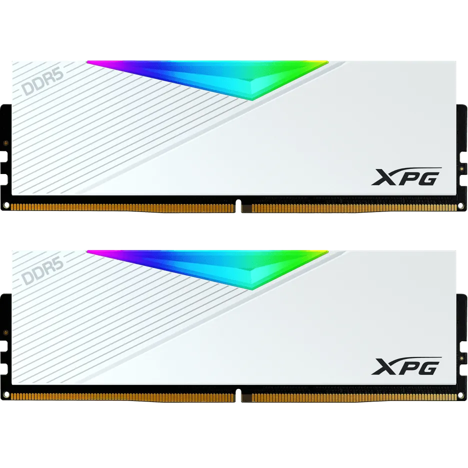 ADATA Lancer RGB 64GB (32x2)| DDR5 6400MHz CL32 RAM (White)