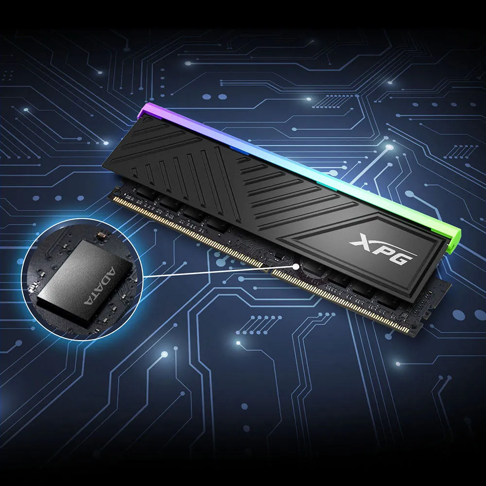 ADATA SPECTRIX D35G DDR4 RGB MEMORY 3200MHz DESKTOP GAMING RAM (BLACK/WHITE) - 8GB/16GB