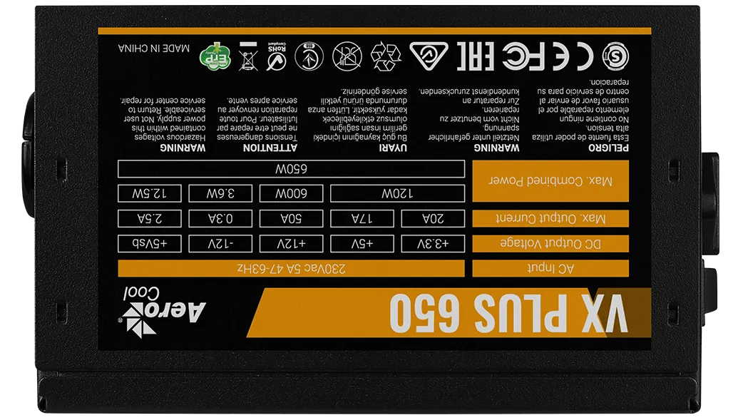 Aerocool SMPS 650W VX PLUS 650