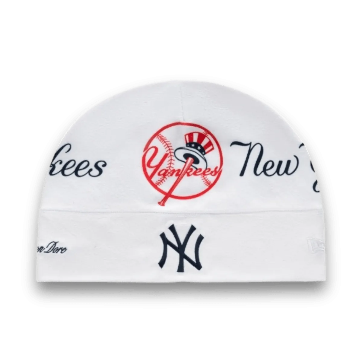 Aime Leon Dore x New Era Yankees Fleece Skull Cap - White