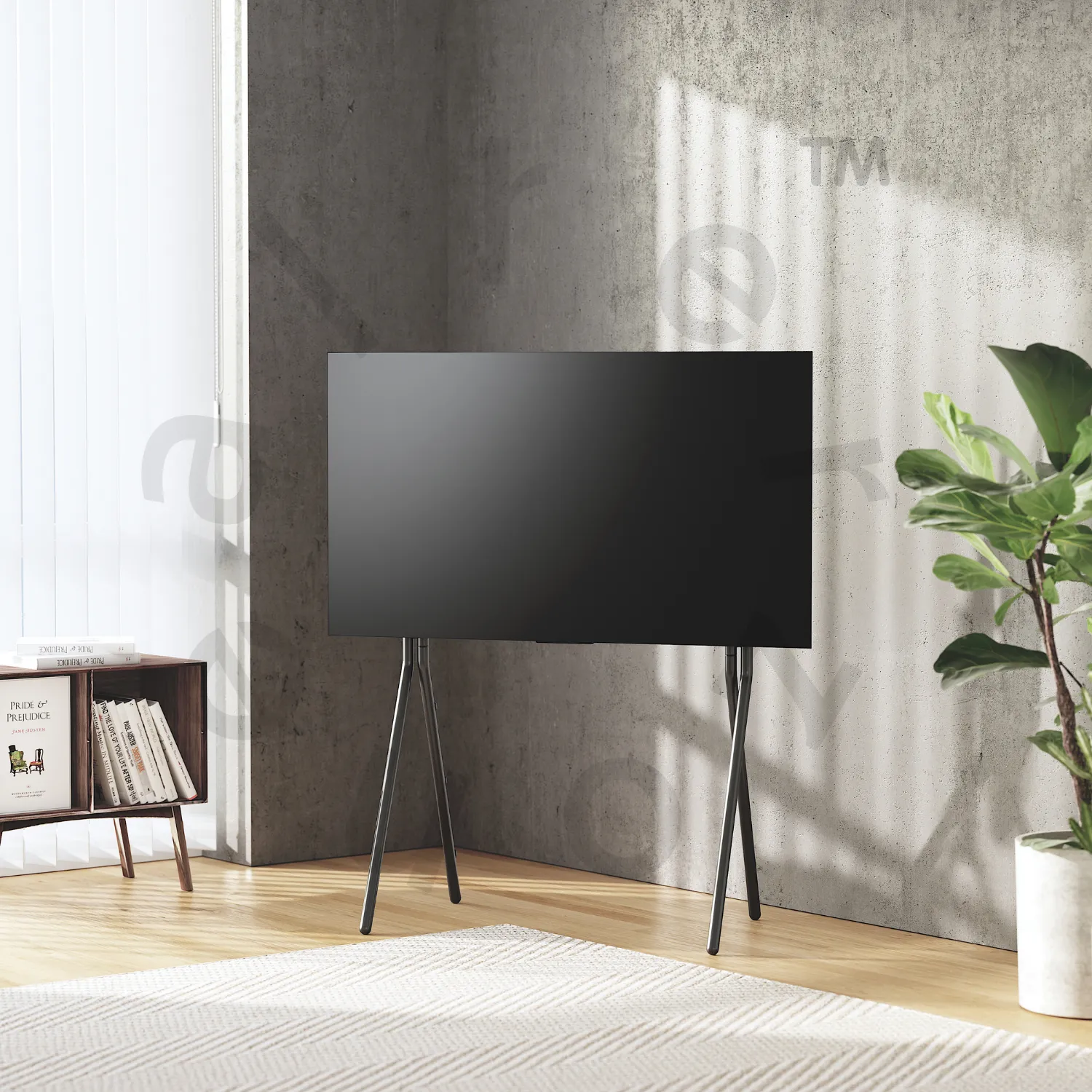 Alterzone Steel TV Floor Stand for 49"-70" TVs, Black