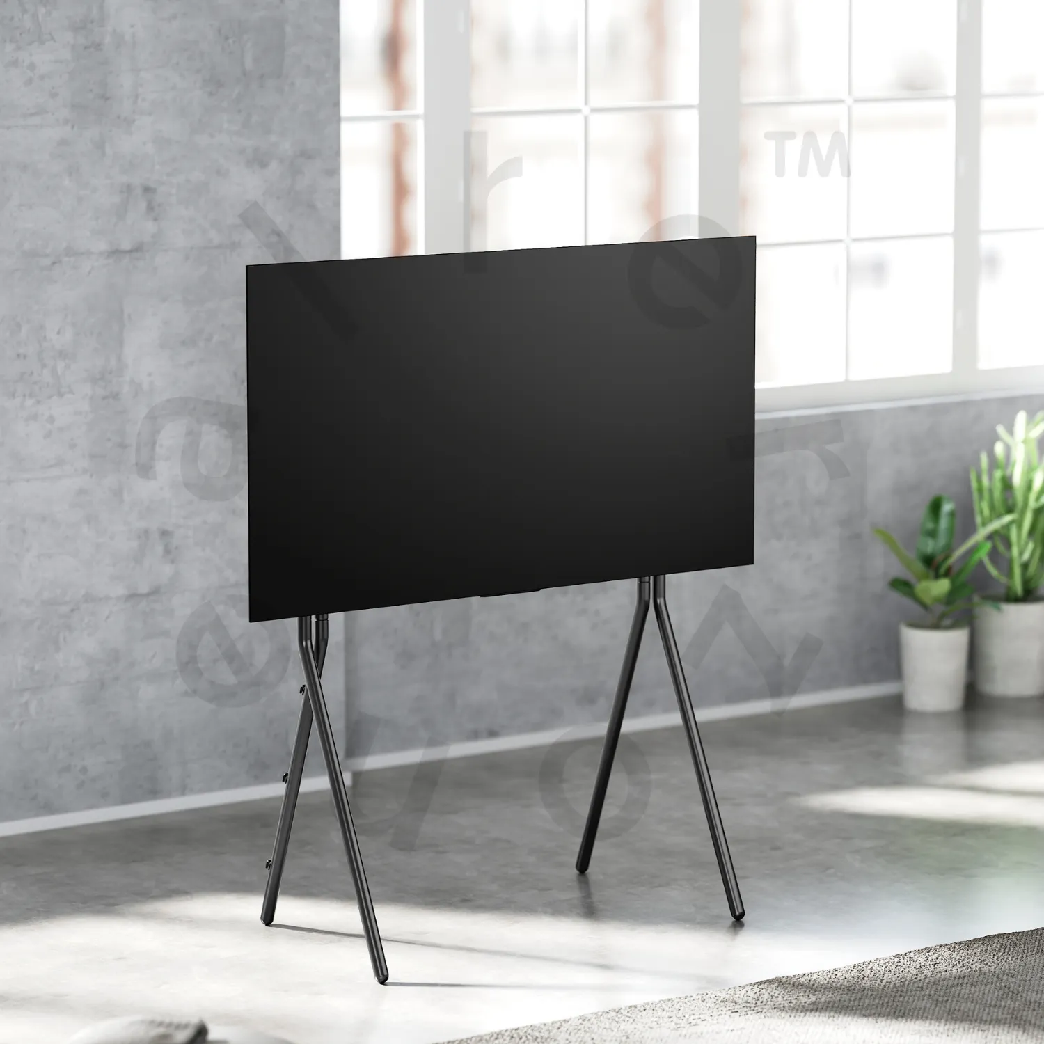Alterzone Steel TV Floor Stand for 49"-70" TVs, Black