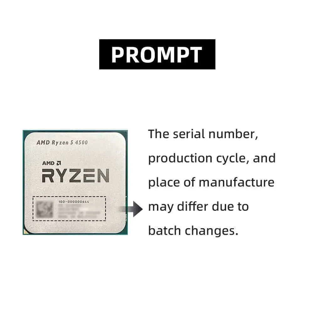 AMD Ryzen 5 4500 3.6GHz Base Clock 6-Core 12-Thread Desktop Processor