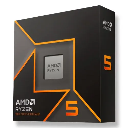 AMD Ryzen 5 9600X CPU, AM5, 3.9GHz (5.4 Turbo), 6-Core, 65W, 38MB Cache, 4nm, 9th Gen, Radeon Graphics, NO HEATSINK/FAN
