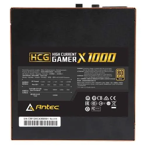 ANTEC 1000W HCG1000 EXTREME 80PLUS GOLD FULLY MODULAR SMPS