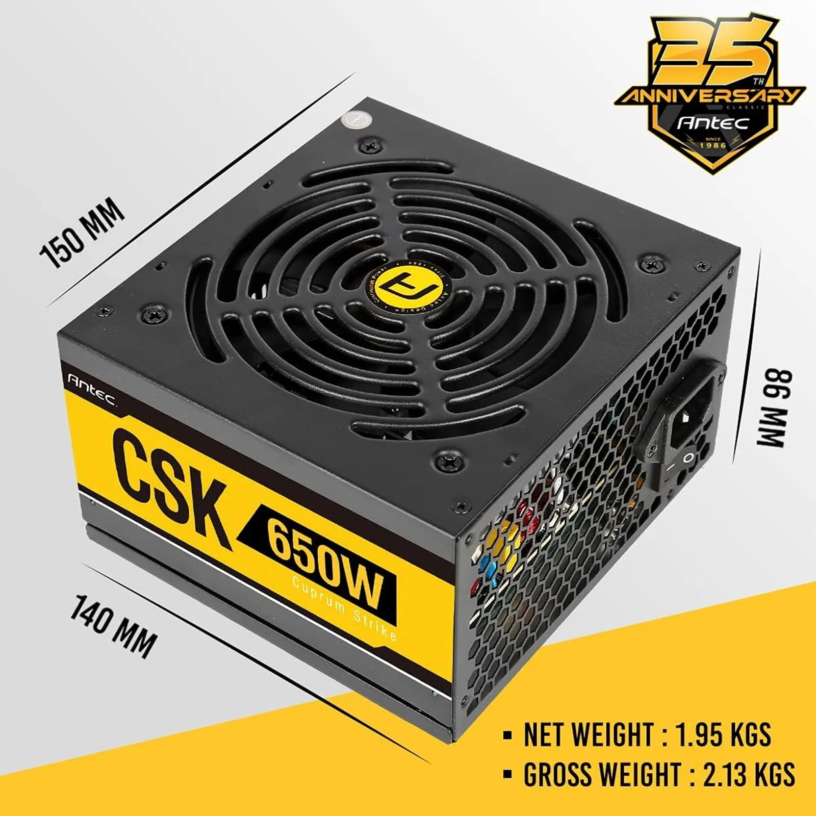 Antec Bronze Power Supply, CSK 650W 80  Bronze Certified PSU, Continuous Power with 120mm Silent Cooling Fan, ATX 12V 2.31 / EPS 12V, Bronze Power Supply