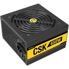 Antec Bronze Power Supply, CSK 650W 80  Bronze Certified PSU, Continuous Power with 120mm Silent Cooling Fan, ATX 12V 2.31 / EPS 12V, Bronze Power Supply