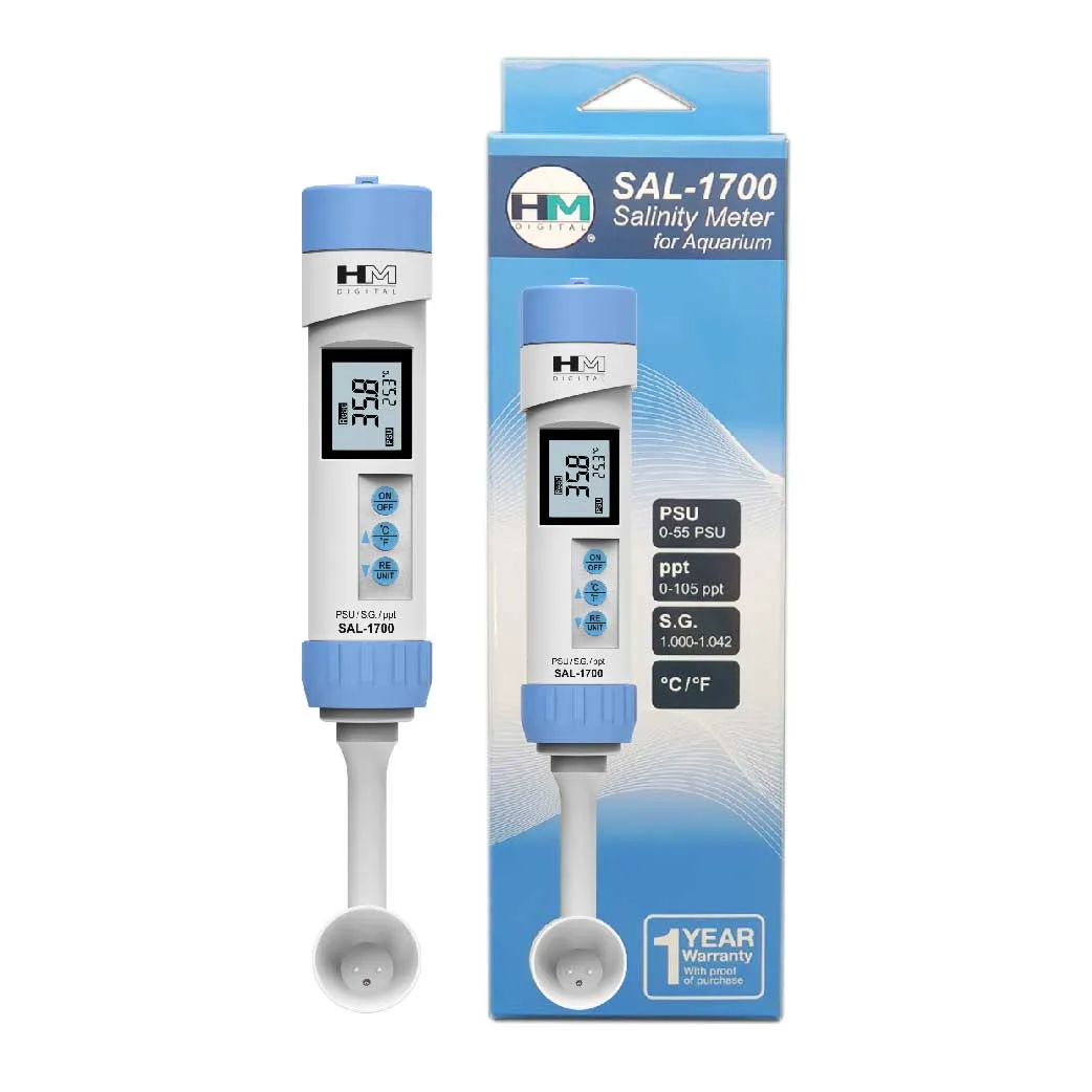 Aquarium Salinity meter for SG/PPT/PSU/Temp HM Digital SAL-1700