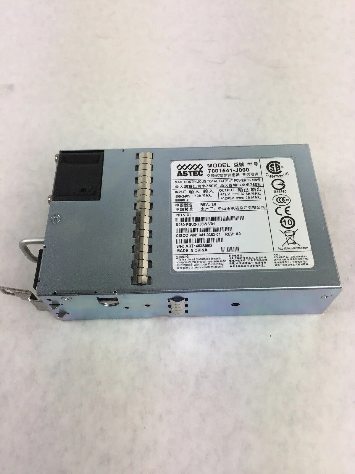 Astec 7001541-J000 750W Power Supply 341-0363-01