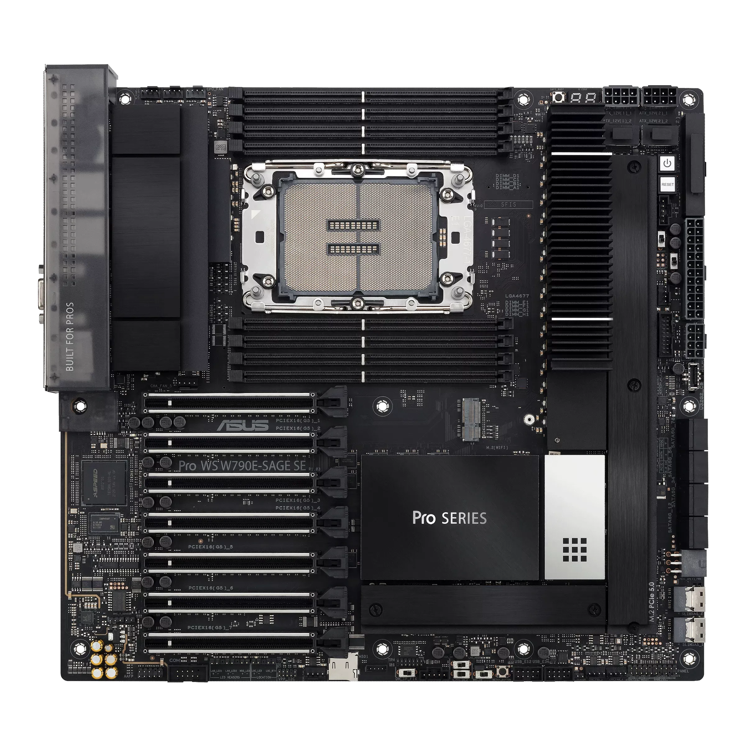 ASUS Pro WS W790E-SAGE SE Intel W790, DDR5, LGA 4677 EEB Workstation Motherboard
