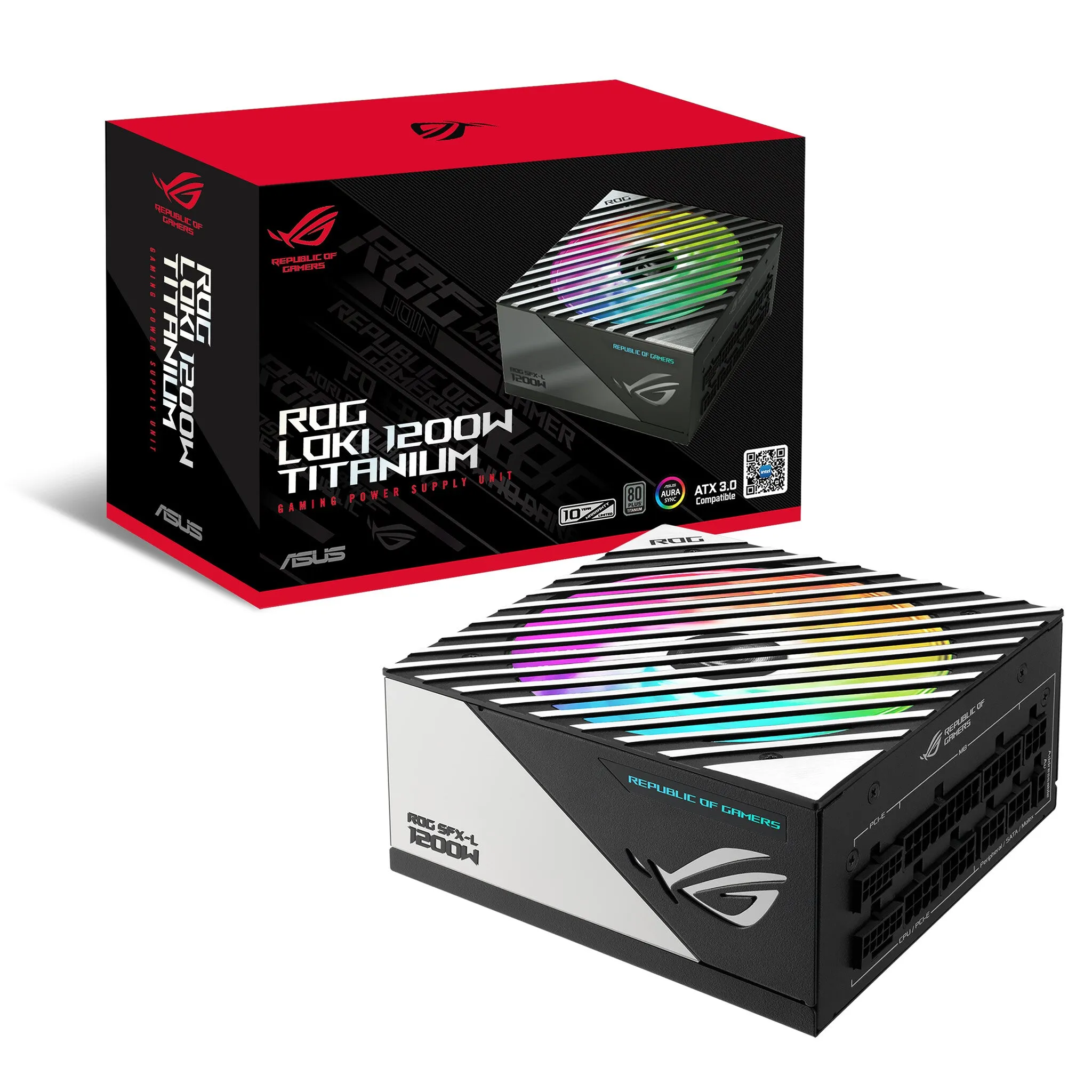 ASUS ROG -LOKI-1200T-SFX-L-GAMING power supply unit 1200 W 20 4 pin ATX Black, Silver