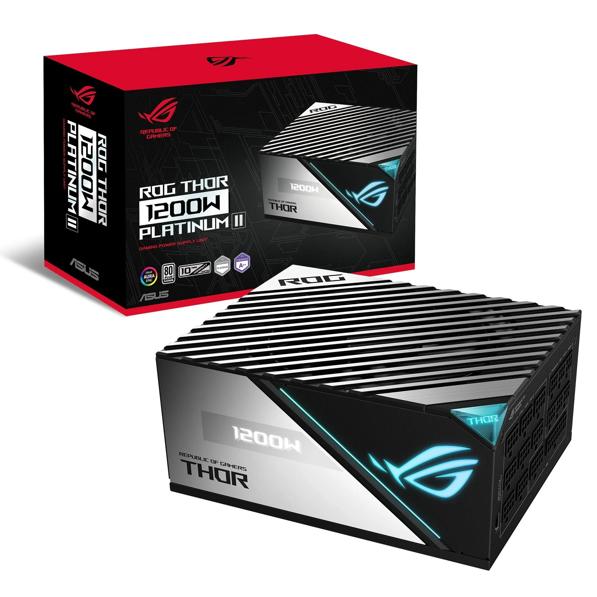 ASUS ROG Thor 1200W Platinum II is the quietest PSU in its class. (ROG-THOR-1200P2-GAMING)