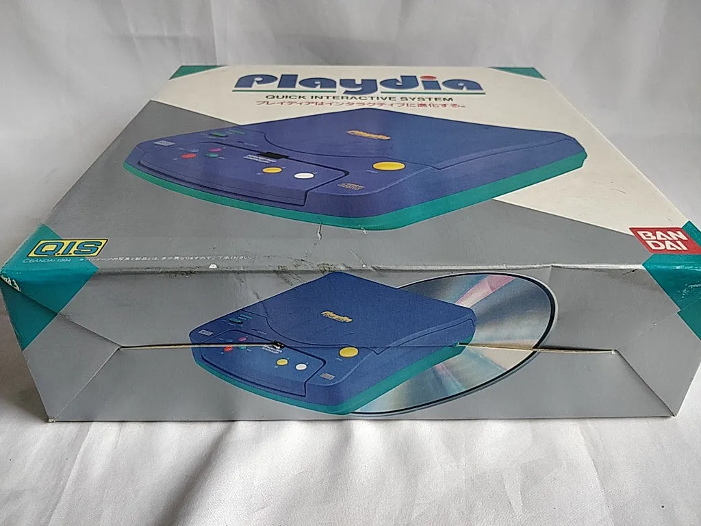 BANDAI PLAYDIA CONSOLE Original Pad,PSU,AV cable,Boxed set /Not tested-d0514-