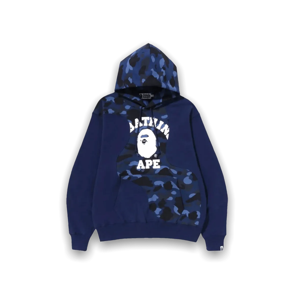 BAPE Color Camo College Cutting Relaxed Fit Hoodie 'Navy'