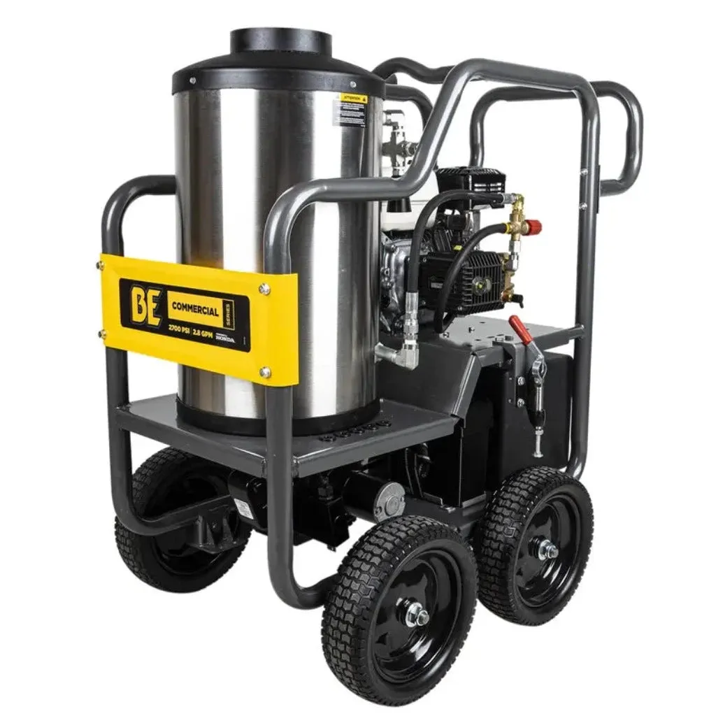 BE 2700psi 2.8gpm Honda Direct Drive Portable Hot Water Pressure Washer Diesel Burner HW2765HG