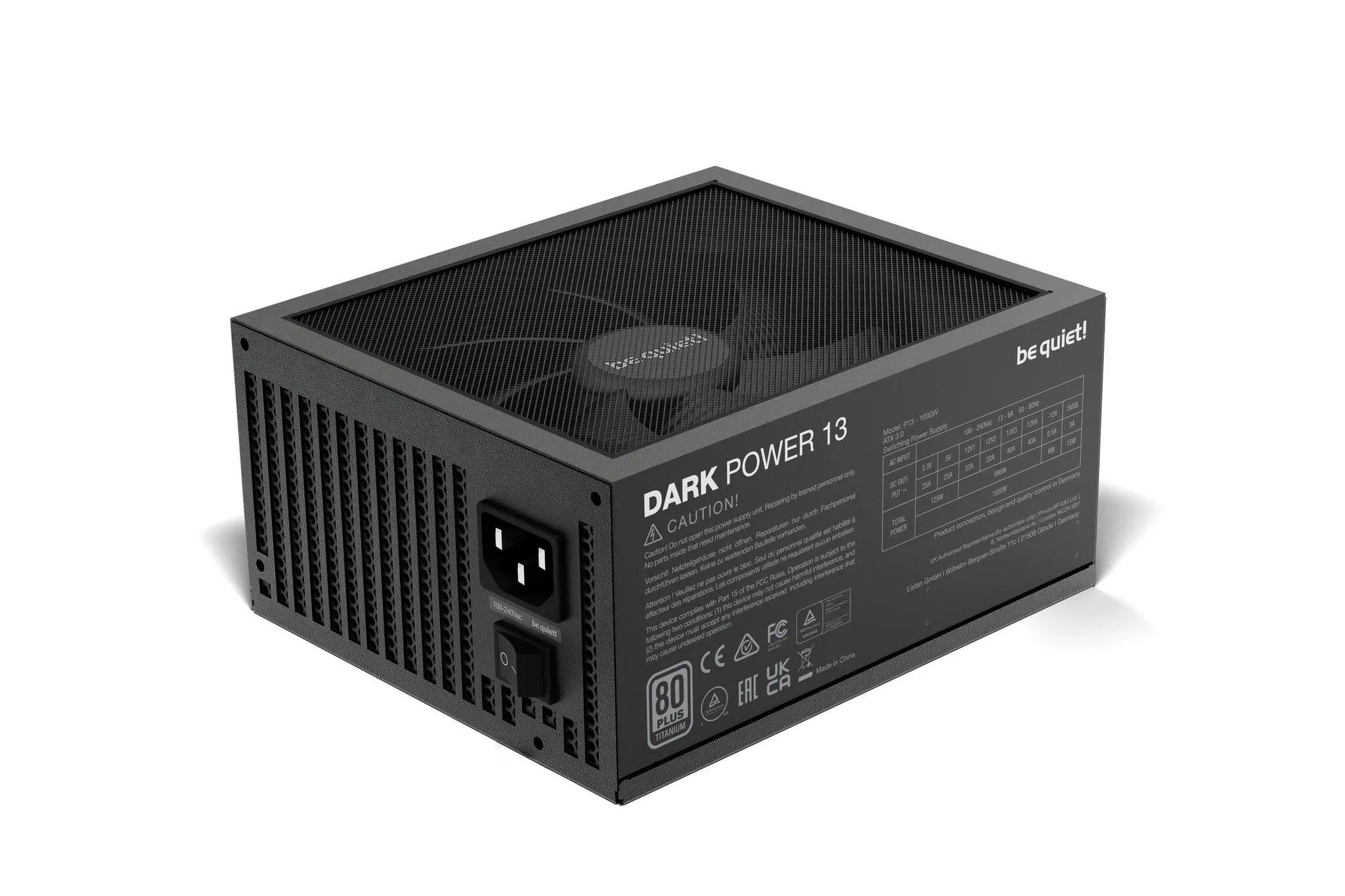 be quiet! Dark Power 13 power supply unit 1000 W 20 4 pin ATX ATX Black