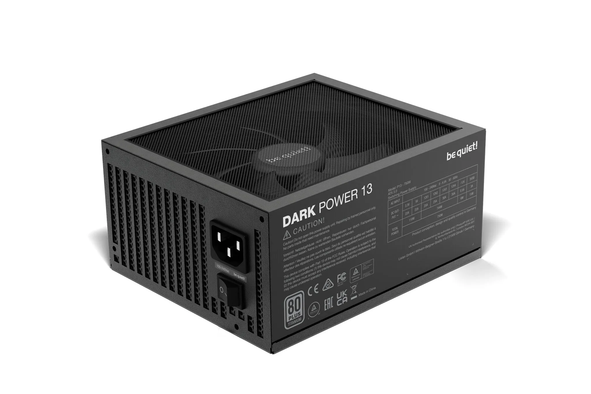 be quiet! Dark Power 13 power supply unit 750 W 20 4 pin ATX ATX Black