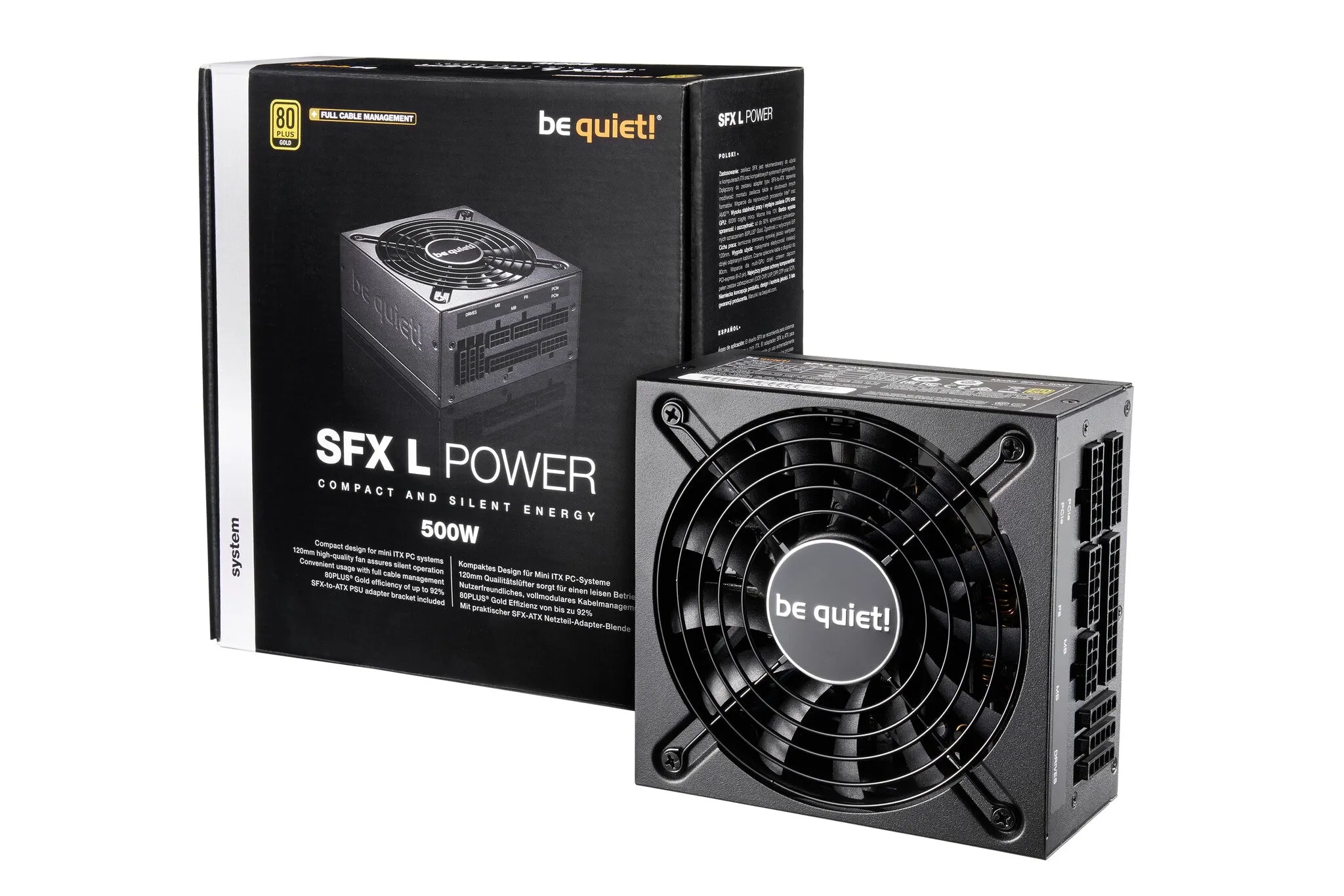 be quiet! SFX L Power power supply unit 500 W 20 4 pin ATX Black