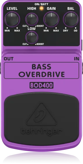 Behringer BOD400 Authentic Tube-Sound Overdrive Effects Pedal