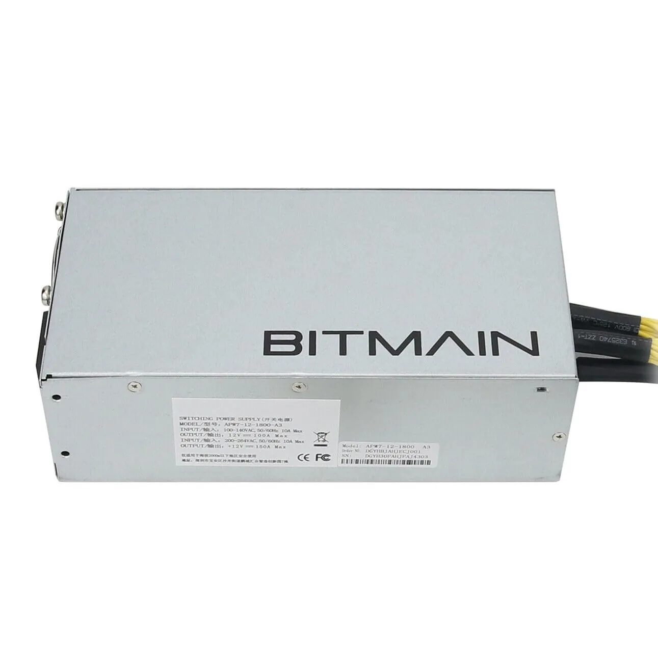 Bitmain Antminer APW7 PSU 1800w 110v 220v Power Supply 6-pin Connector for Antminer S9, Z15, L3  , GPU Miner or Goldshell Kd Box1