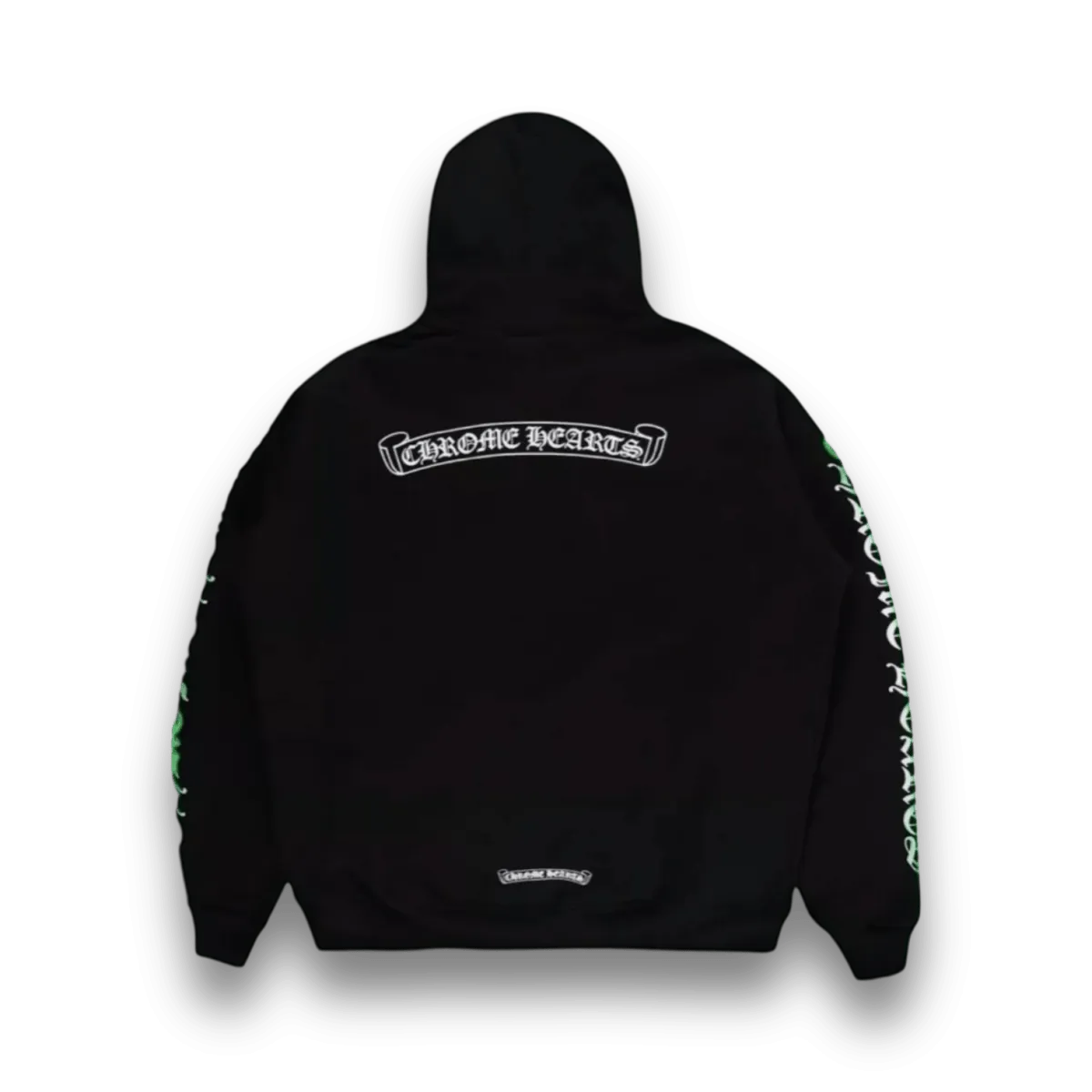 Chrome Hearts Scroll Logo Hoodie Black & White