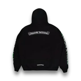 Chrome Hearts Scroll Logo Hoodie Black & White
