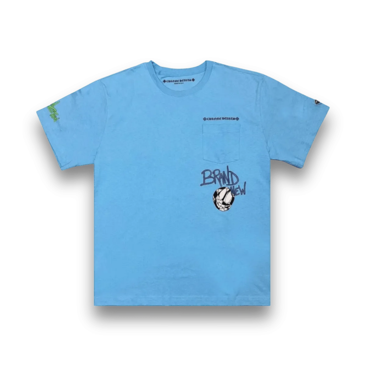 Chrome Hearts x Matty Boy Brain New Short Sleeve T-Shirt Blue
