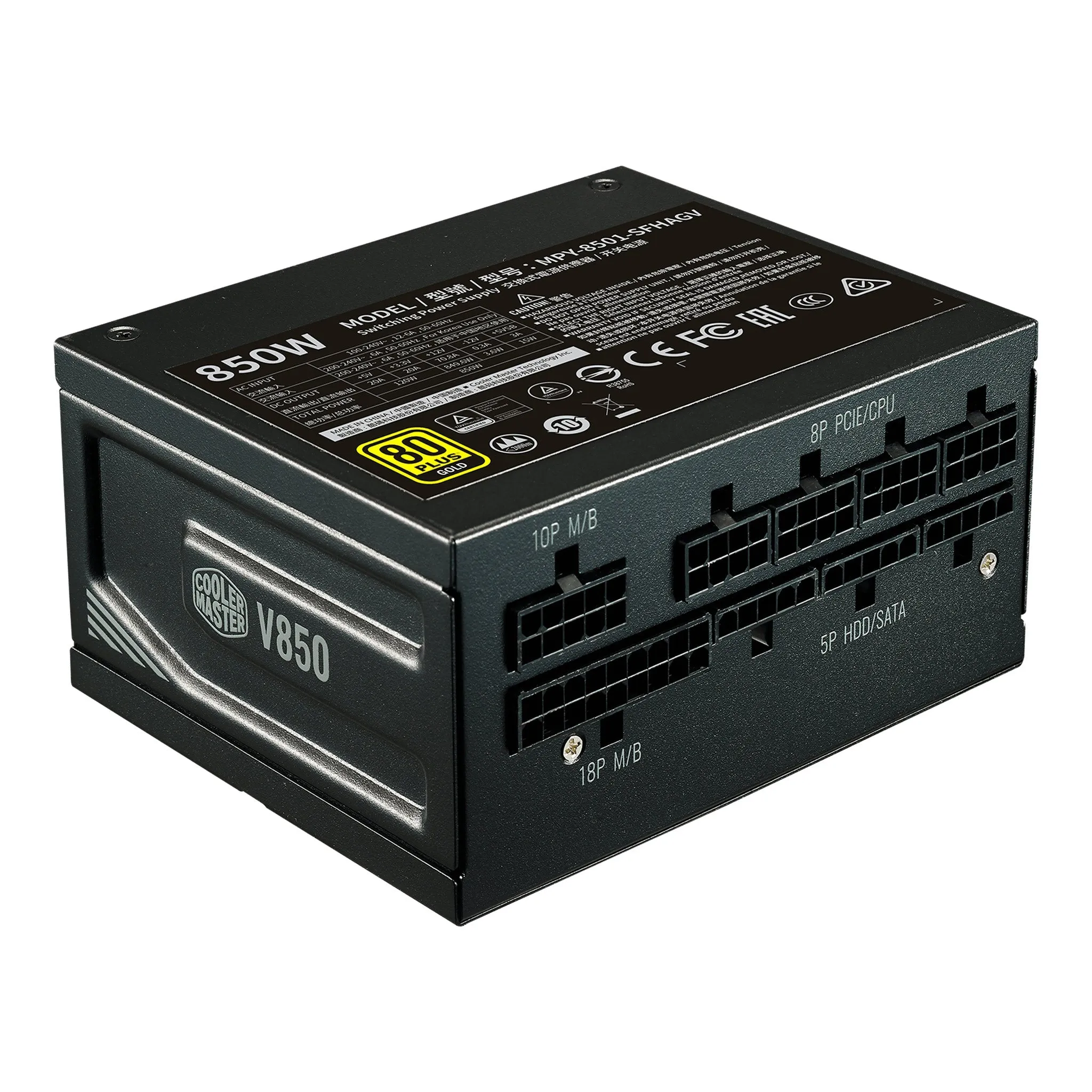 Cooler Master MPY-8501-SFHAGV-US850W V850 SFX Gold Full-Modular 80 Plus Gold SFX Power Supply