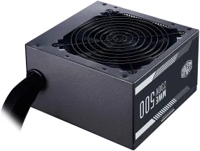Cooler Master PSU MWE 500 White 230V - V2 Power Supply Unit, UK Plug - 80 PLUS 230V EU Certified, Quiet 120 HDB Fan, DC-to-DC   LLC Circuit with Single  12V Rail