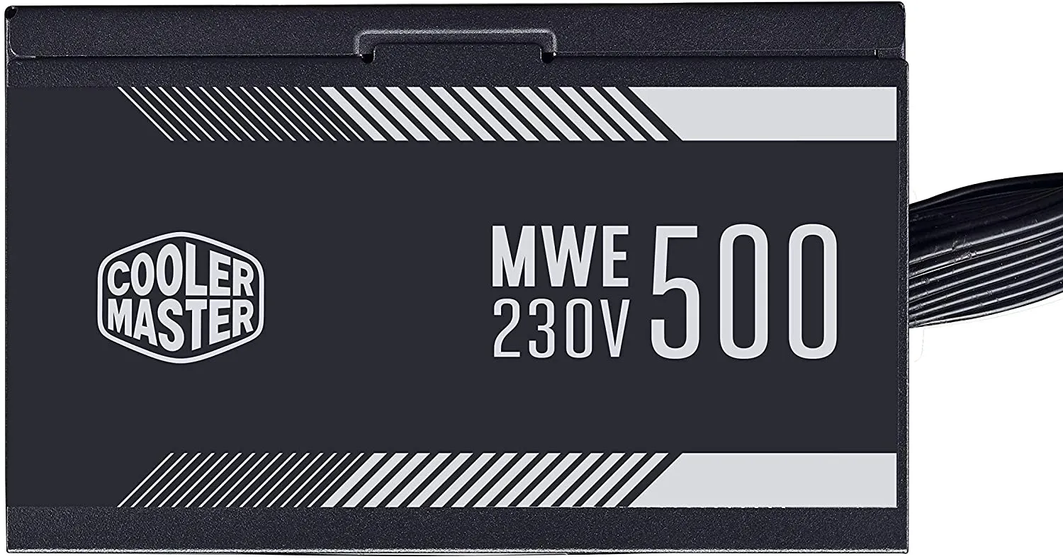 Cooler Master PSU MWE 500 White 230V - V2 Power Supply Unit, UK Plug - 80 PLUS 230V EU Certified, Quiet 120 HDB Fan, DC-to-DC   LLC Circuit with Single  12V Rail