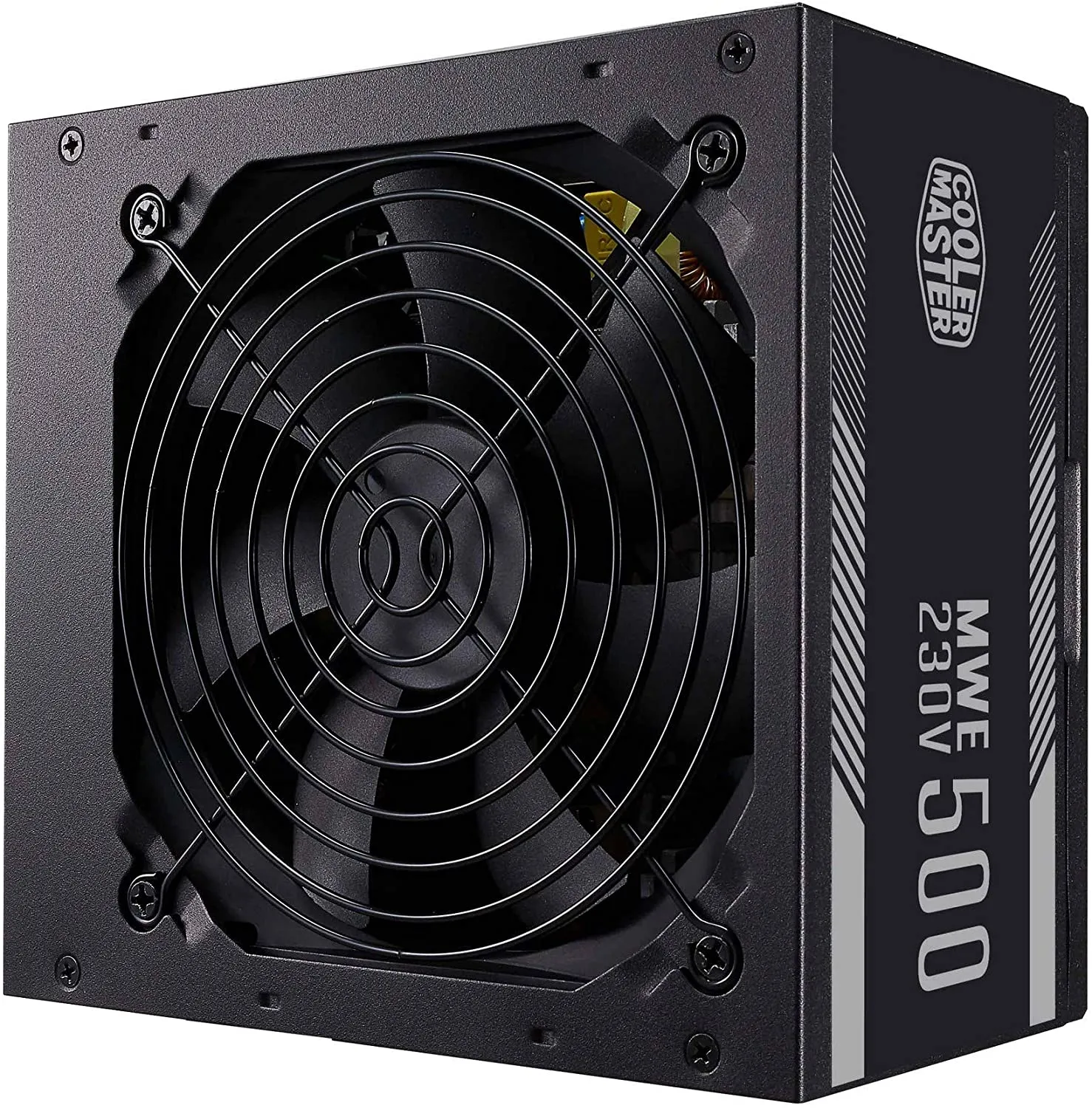 Cooler Master PSU MWE 500 White 230V - V2 Power Supply Unit, UK Plug - 80 PLUS 230V EU Certified, Quiet 120 HDB Fan, DC-to-DC   LLC Circuit with Single  12V Rail