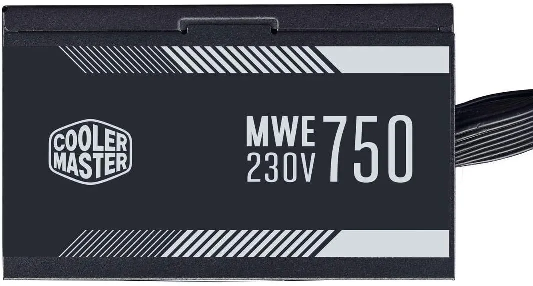 Cooler Master PSU MWE 750 White 230V - V2 Power Supply Unit, UK Plug - 80 PLUS 230V EU Certified, Quiet 120 HDB Fan, DC-to-DC   LLC Circuit with Single  12V Rail
