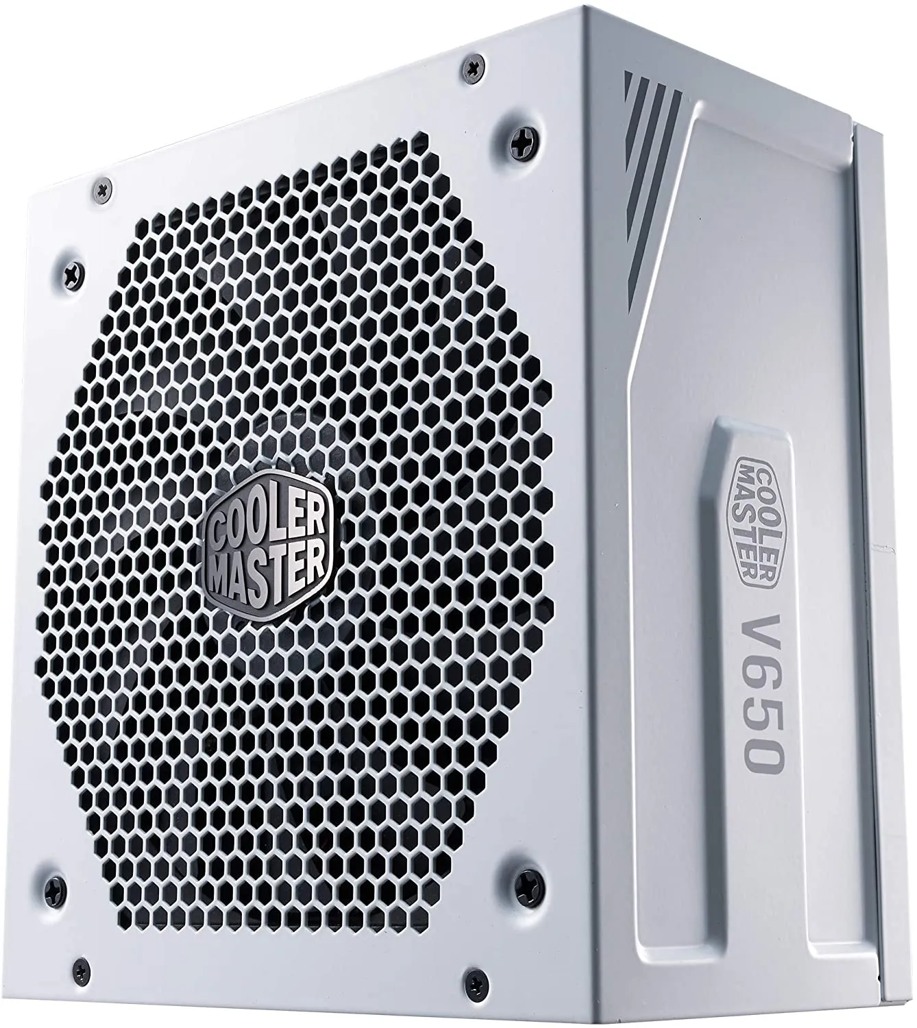 Cooler Master PSU V650 Gold White Edition V2 Full Modular,650W, 80  Gold Efficiency, Semi-fanless Operation, 16AWG PCIe high-Efficiency Cables