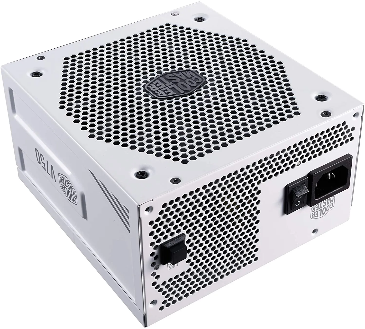 Cooler Master PSU V750 Gold White Edition V2 Full Modular, 750W, 80  Gold Efficiency, Semi-fanless Operation, 16AWG PCIe high-Efficiency Cables