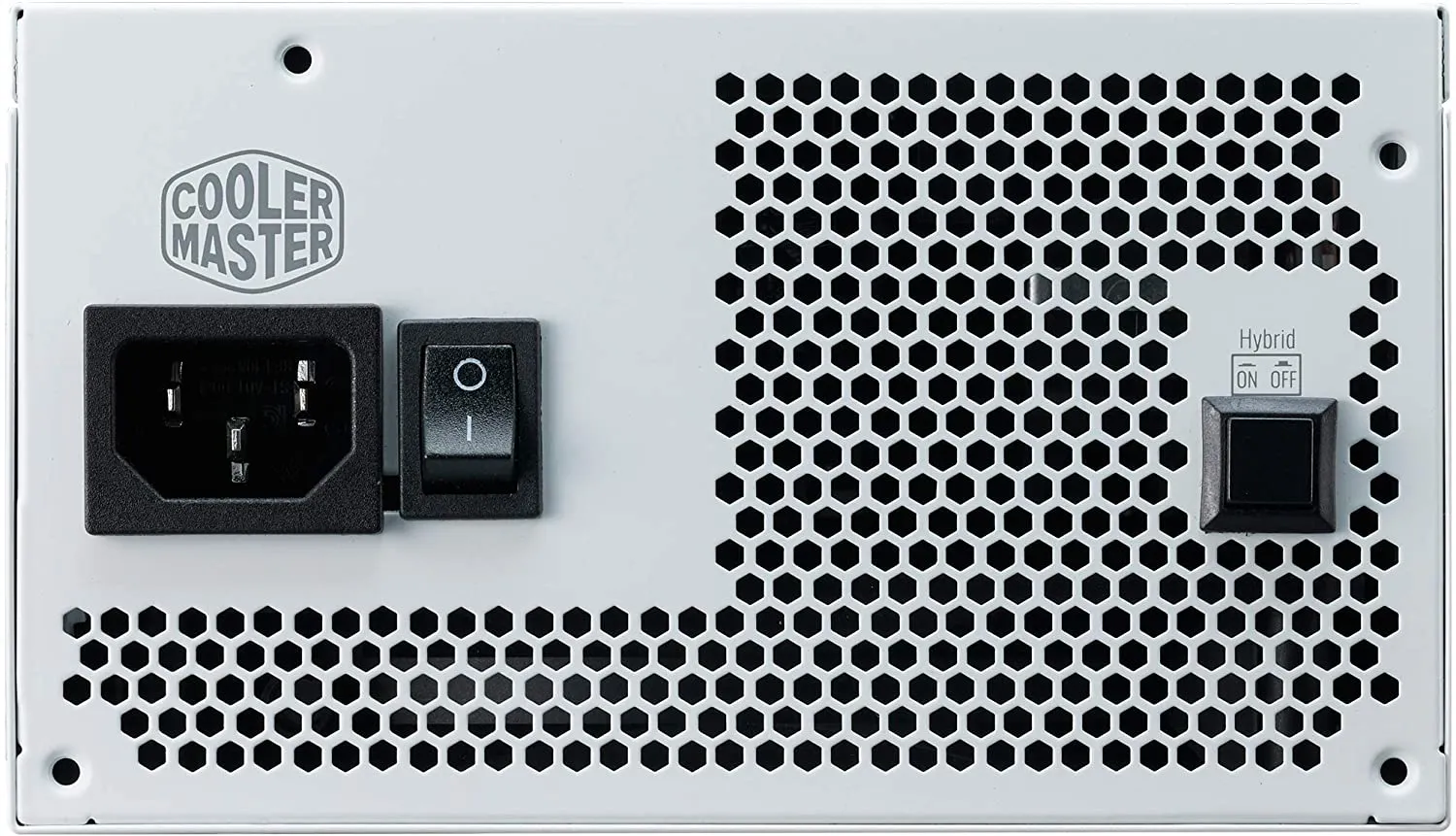 Cooler Master PSU V750 Gold White Edition V2 Full Modular, 750W, 80  Gold Efficiency, Semi-fanless Operation, 16AWG PCIe high-Efficiency Cables