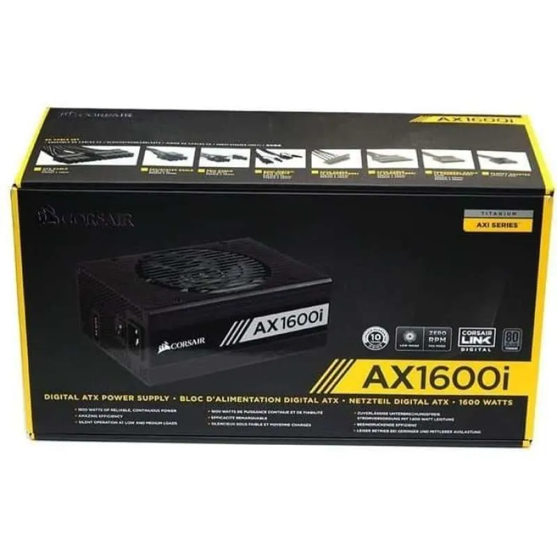 Corsair AX1600i 1600W | Fully-Modular 80  Titanium ATX PSU