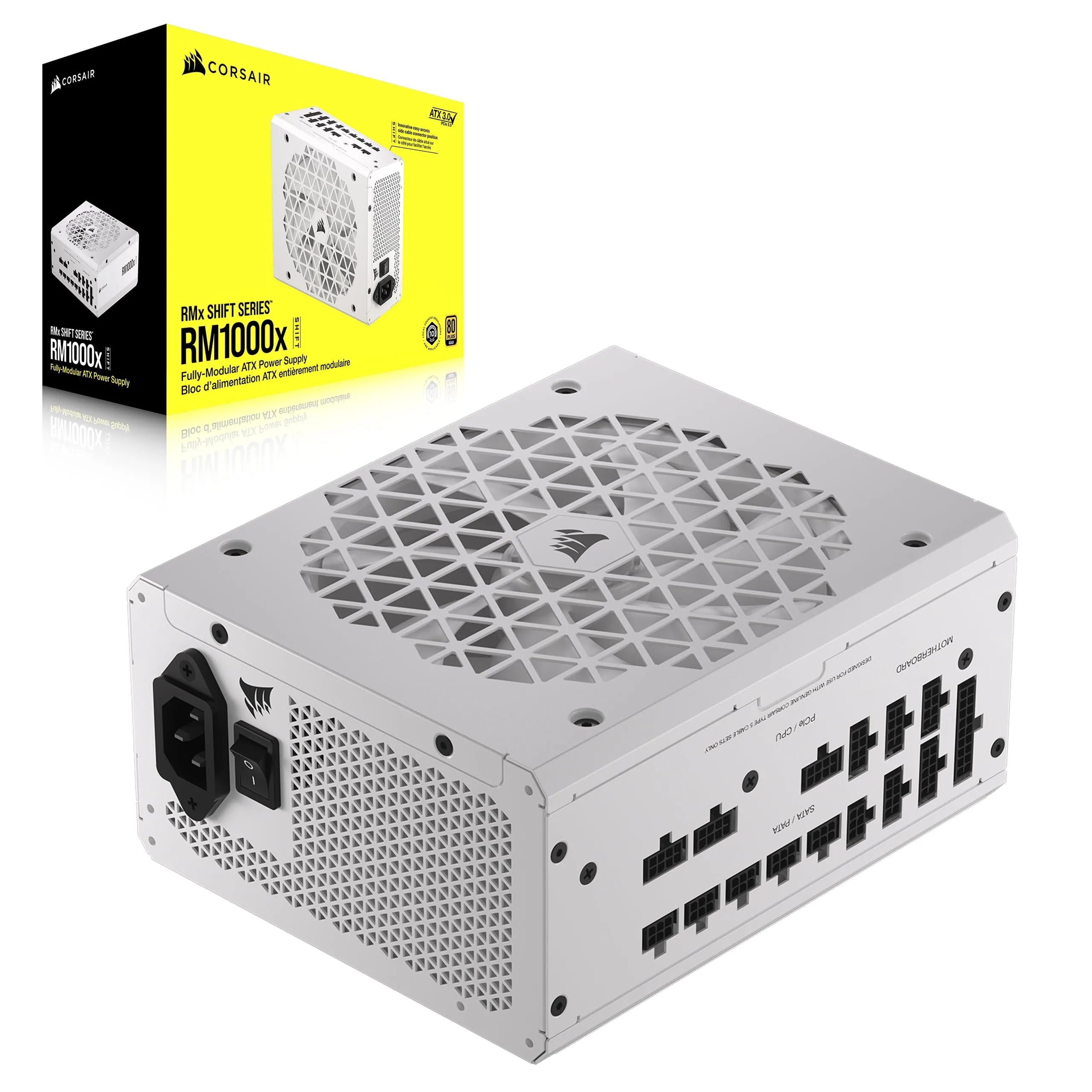 Corsair RM1000X Shift 1000W White | Fully-Modular 80  Gold PSU