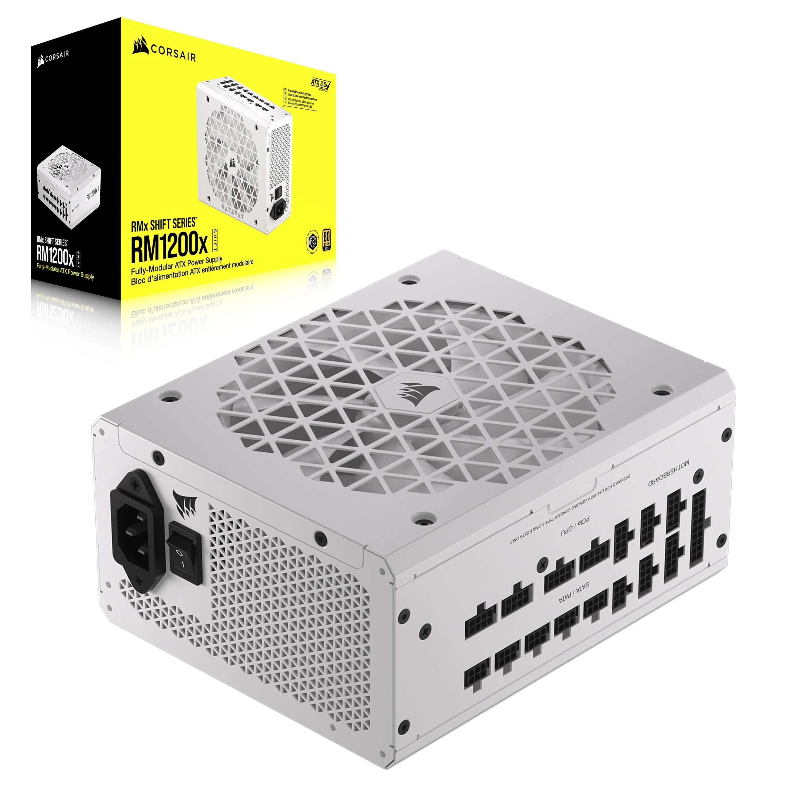 Corsair RM1200X Shift 1200W White | Fully-Modular 80  Gold PSU