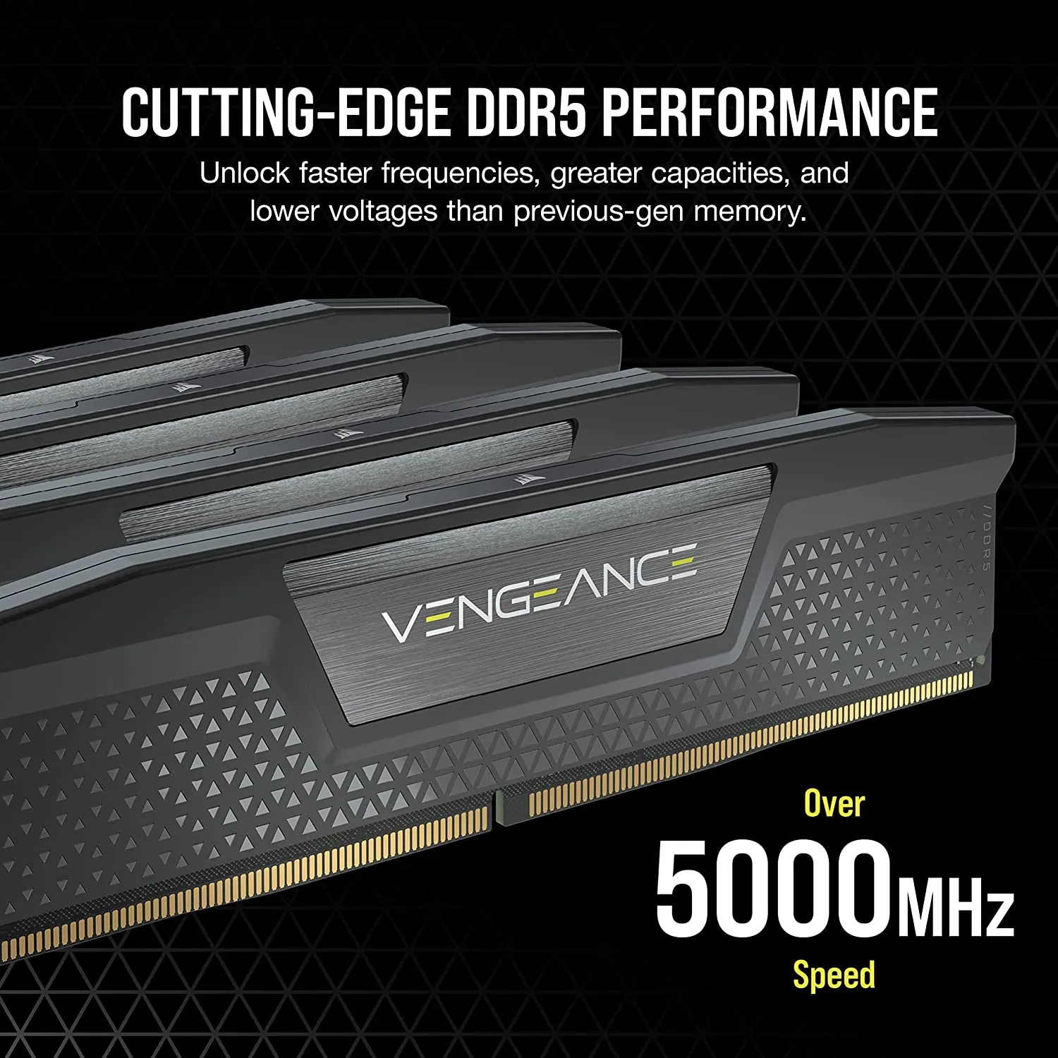 Corsair Vengeance 32GB Kit (2 x 16GB) RAM, DDR5, 5200MHz (PC5-41600), CL40, 1.25V, XMP 3.0, DIMM Memory