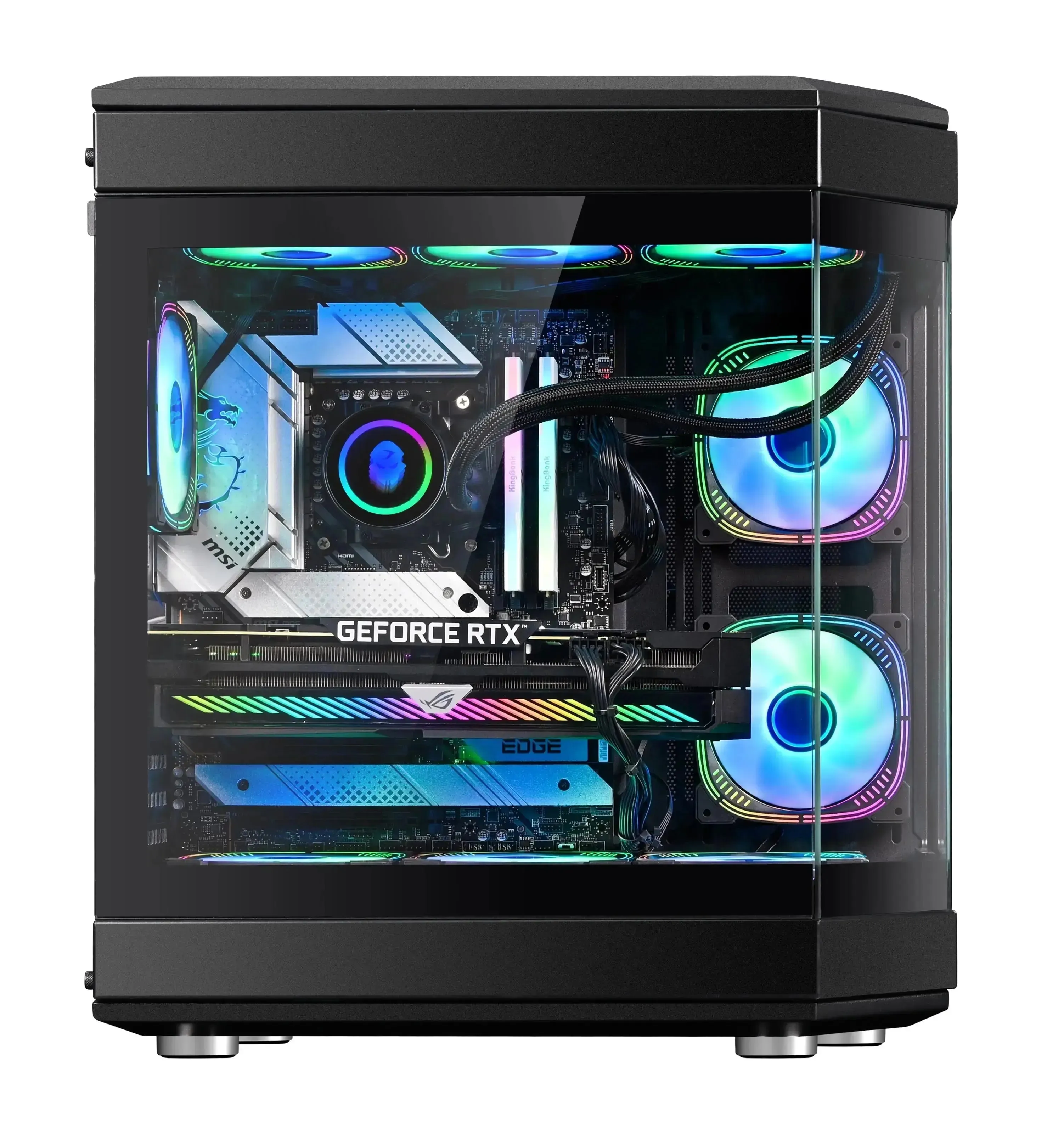 Customized Gaming Desktop AMD Ryzen7 7800X3D Core NVIDIA RTX4070 Super 1TB M.2 NVMe SSD Win11 Pro