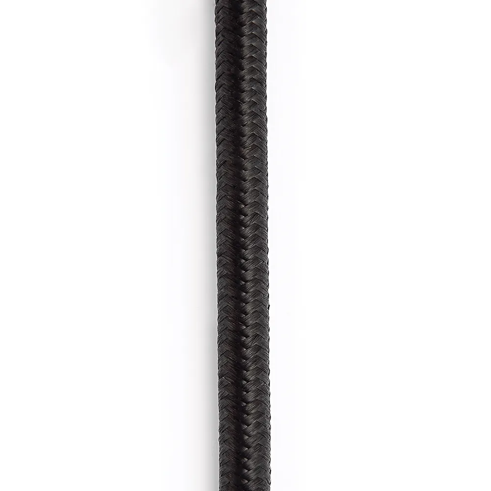 D'Addario 15 Foot Custom Series Braided Instrument Cable, Black